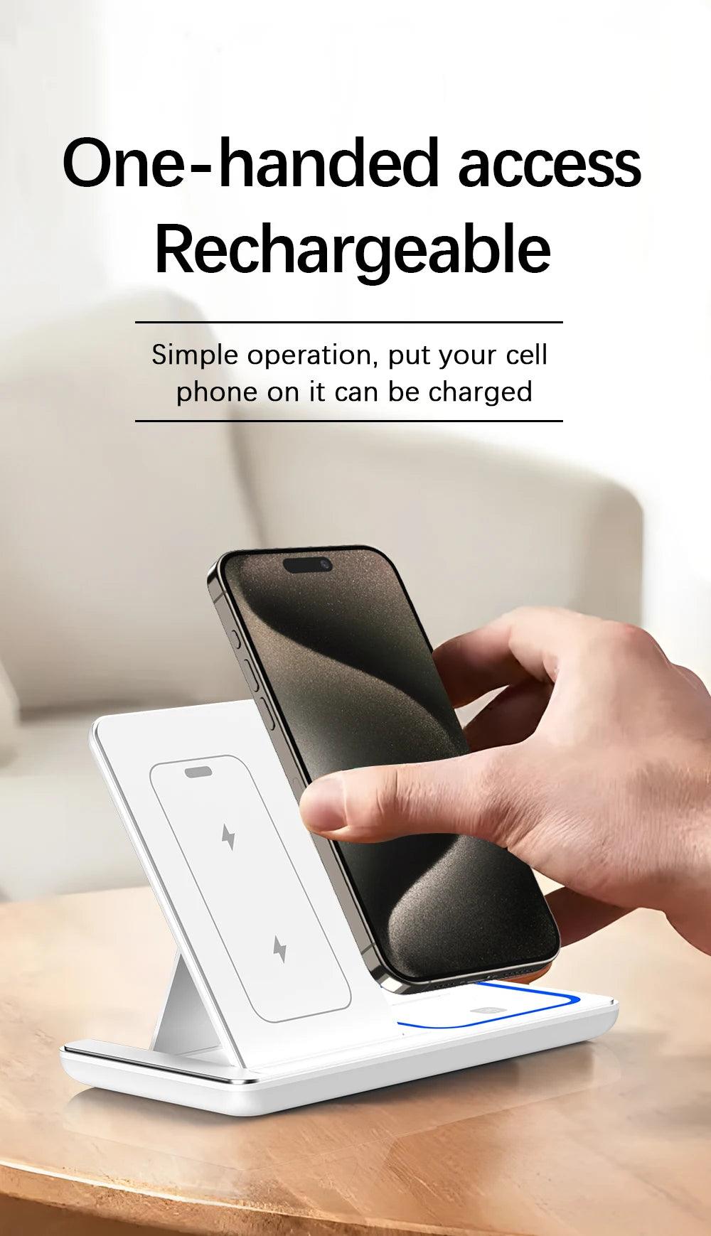 Luniton 3-in-1 Fast Wireless Charging Station - Luniton