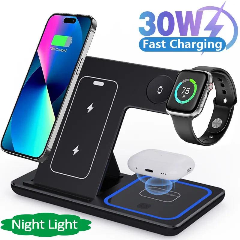 Luniton 3-in-1 Fast Wireless Charging Station - Luniton