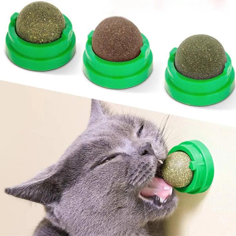 Luniton Natural Catnip Wall Stick-on Ball Toy - Luniton