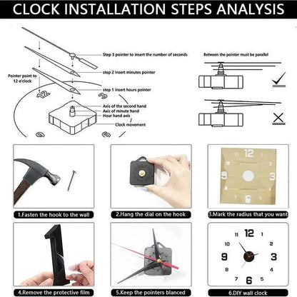 Luniton Frameless DIY Wall Clock - Luniton