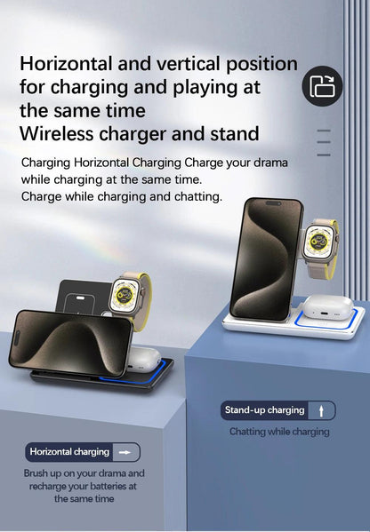 Luniton 3-in-1 Fast Wireless Charging Station - Luniton